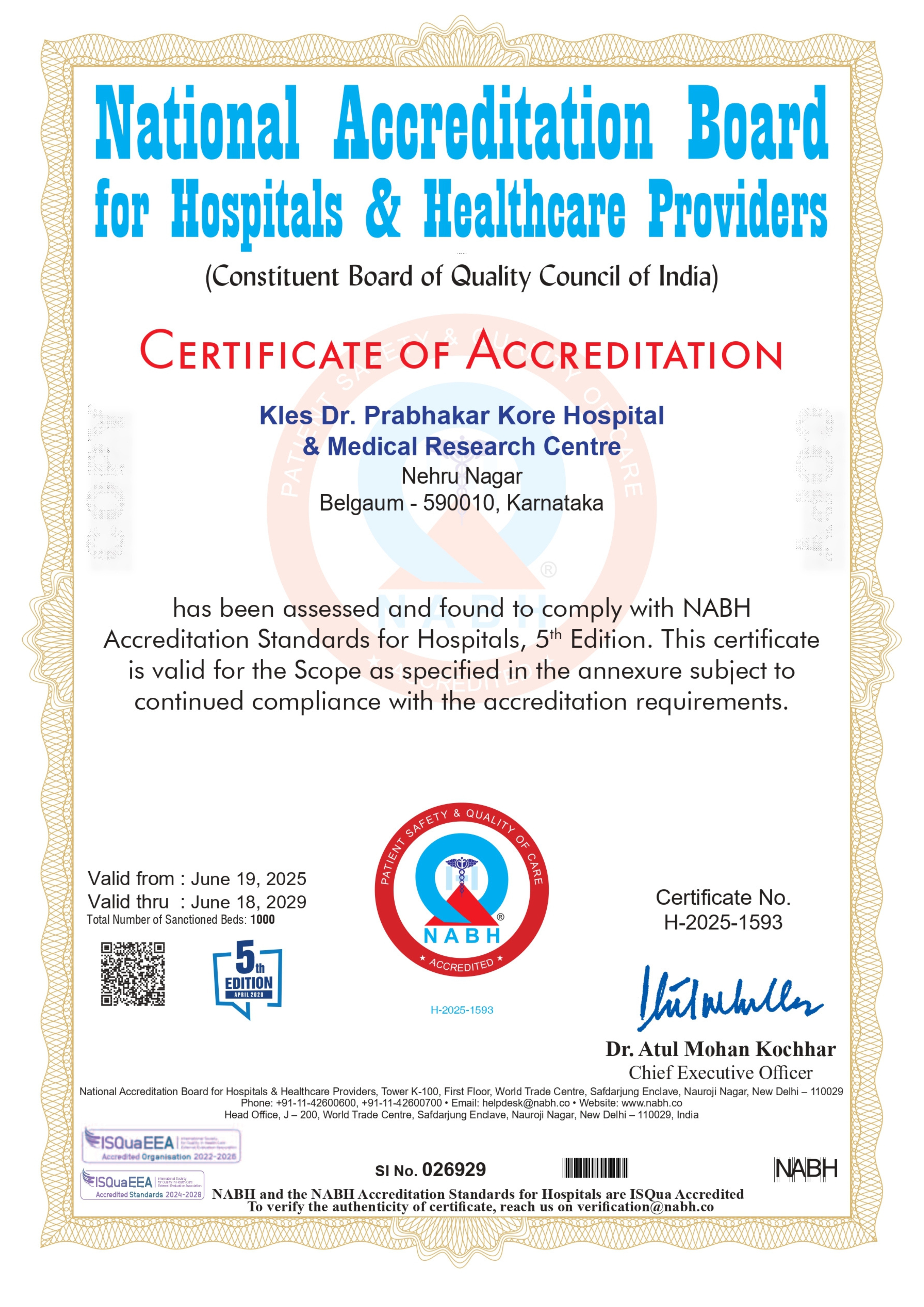 NABH Certificate